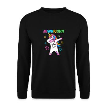 Chanukkah - Unisex Pullover - Schwarz - Vorne - Alina (178cm) & Michal (187cm)