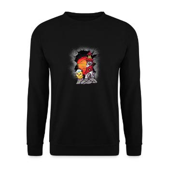 phare maritime marin poussin marin ahoy - Sweat-shirt Unisexe - noir - Devant - Alina (178cm) & Michal (187cm)