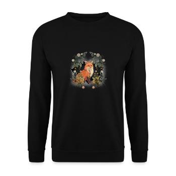 Conte de fées renards nature animaux de la forêt enfants - Sweat-shirt Unisexe - noir - Devant - Alina (178cm) & Michal (187cm)