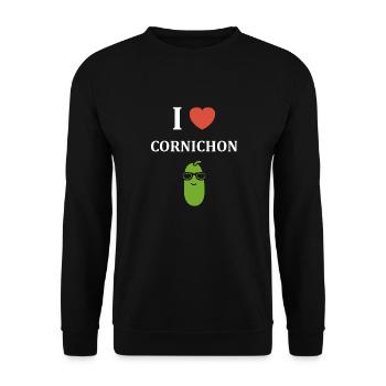 cornichon - Sweat-shirt Unisexe - noir - Devant - Alina (178cm) & Michal (187cm)