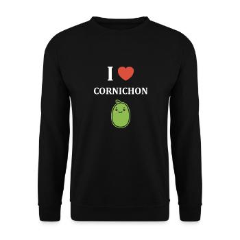 cornichon - Sweat-shirt Unisexe - noir - Devant - Alina (178cm) & Michal (187cm)