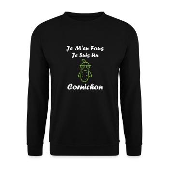 cornichon - Sweat-shirt Unisexe - noir - Devant - Alina (178cm) & Michal (187cm)