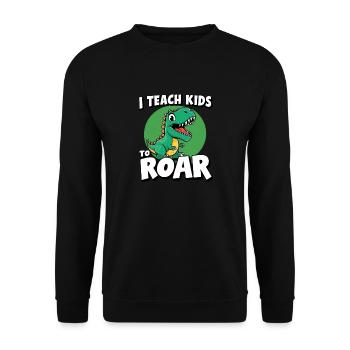 Logopäde Logopädie Sprachtherapie - Unisex Pullover - Schwarz - Vorne - Alina (178cm) & Michal (187cm)