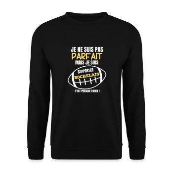 Supporter La Rochelle Parfait Rugby - Sweat-shirt Unisexe - noir - Devant - Alina (178cm) & Michal (187cm)