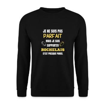 Supporter La Rochelle Parfait Rugby - Sweat-shirt Unisexe - noir - Devant - Alina (178cm) & Michal (187cm)