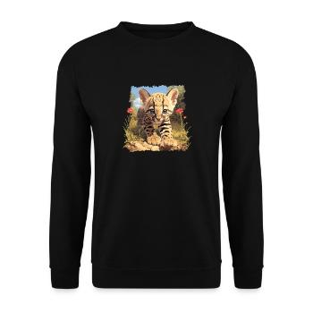 Ocelots Ocelot - Unisex Sweatshirt - black - Front - Alina (178cm) & Michal (187cm)