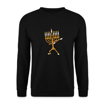 Hanoucca - Sweat-shirt Unisexe - noir - Devant - Alina (178cm) & Michal (187cm)