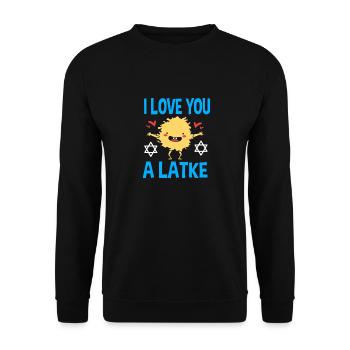 Chanukkah - Unisex Pullover - Schwarz - Vorne - Alina (178cm) & Michal (187cm)
