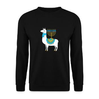 Chanukkah - Unisex Pullover - Schwarz - Vorne - Alina (178cm) & Michal (187cm)