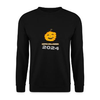 Happy Halloween 2024 - Unisex Pullover - Schwarz - Vorne - Alina (178cm) & Michal (187cm)