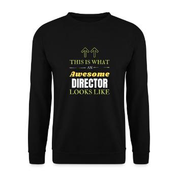 This is What an Awesome Director Looks Like - Unisex Sweatshirt - black - Front - Alina (178cm) & Michal (187cm)