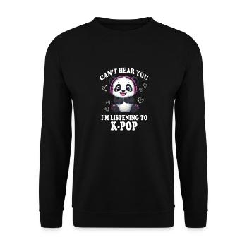 Mignon Panda K-Pop Kpop Corée Musique - Sweat-shirt Unisexe - noir - Devant - Alina (178cm) & Michal (187cm)