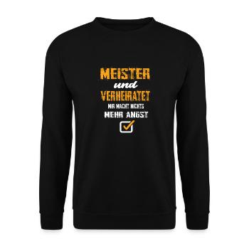 Maître et marié, plus rien ne me fait peur - Sweat-shirt Unisexe - noir - Devant - Alina (178cm) & Michal (187cm)