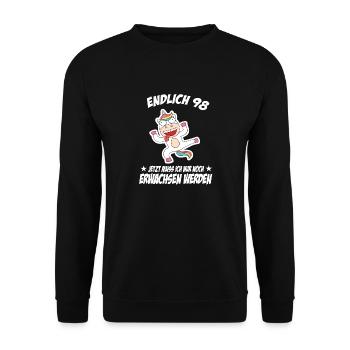 98 Birthday Positive Sayings for 98 Birthday - Unisex Sweatshirt - black - Front - Alina (178cm) & Michal (187cm)