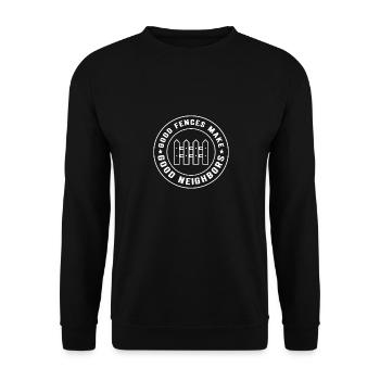 Installateur de clôtures Constructeur de clôtures Installateur de clôtures - Sweat-shirt Unisexe - noir - Devant - Alina (178cm) & Michal (187cm)