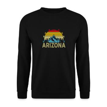 Arizona State Sedona Phoenix Grand Canyon AZ - Unisex Sweatshirt - black - Front - Alina (178cm) & Michal (187cm)