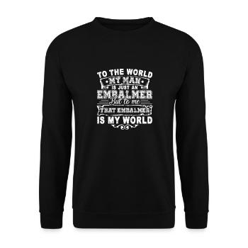 Embalmer My Embalmer Is My World - Unisex Sweatshirt - black - Front - Alina (178cm) & Michal (187cm)