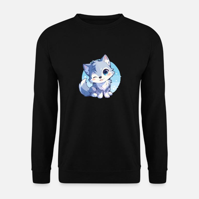 Wölfe Wolf - Unisex Pullover - Schwarz