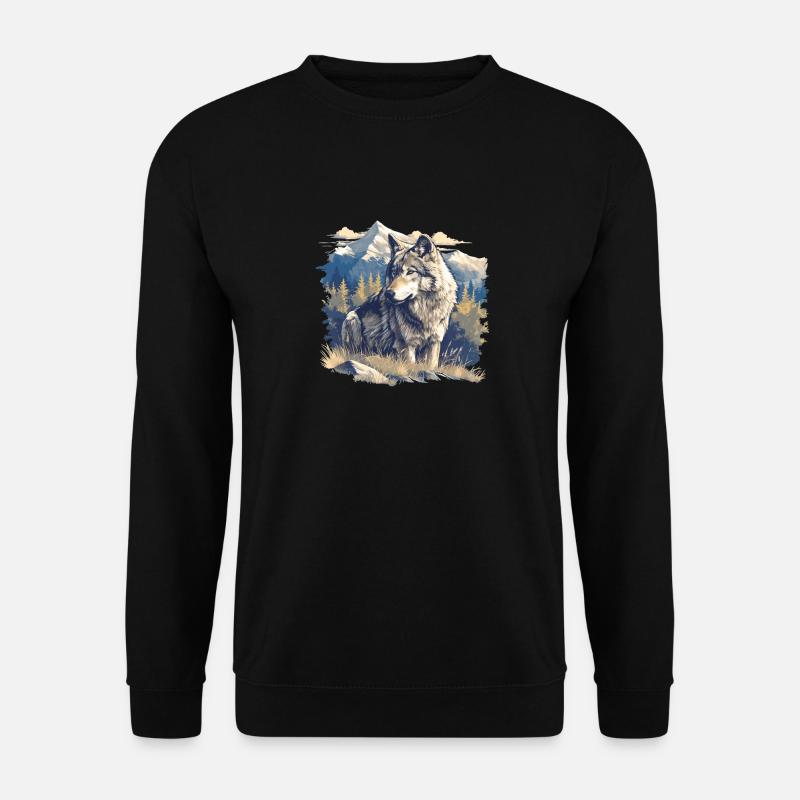 Wolves Wolf - Unisex Sweatshirt - black