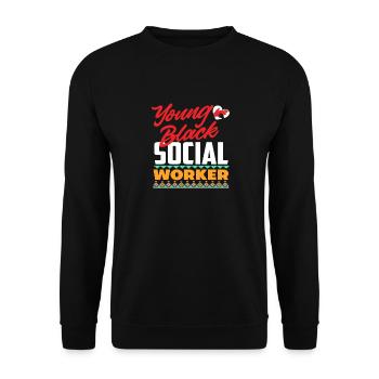Young Black Social Workers - Unisex Sweatshirt - black - Front - Alina (178cm) & Michal (187cm)