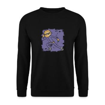 Detektiv Faultier Agent Offizier Detektiv - Unisex Pullover - Schwarz - Vorne - Alina (178cm) & Michal (187cm)
