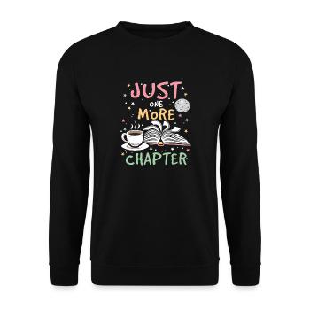 Book Nerd Ein Kapitel Lesung - Unisex Pullover - Schwarz - Vorne - Alina (178cm) & Michal (187cm)