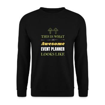 This is What an Awesome Event Planner Looks Like - Unisex Sweatshirt - black - Front - Alina (178cm) & Michal (187cm)