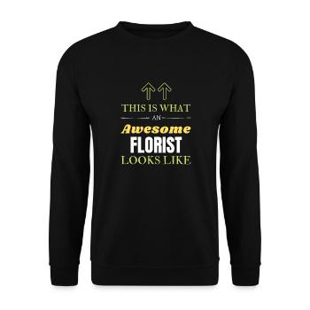 This is What an Awesome Florist Looks Like - Unisex Sweatshirt - black - Front - Alina (178cm) & Michal (187cm)