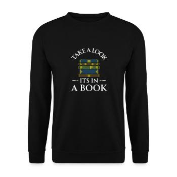 Book Books Library Reading Literature Read Books - Unisex Sweatshirt - black - Front - Alina (178cm) & Michal (187cm)
