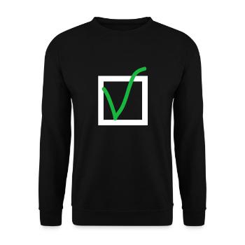 Abhaken - Unisex Pullover - Schwarz - Vorne - Alina (178cm) & Michal (187cm)