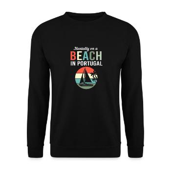 Portugal - Unisex Sweatshirt - black - Front - Alina (178cm) & Michal (187cm)