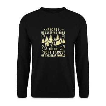 Camper This Is My Shirt Bonfire Camping - Unisex Sweatshirt - black - Front - Alina (178cm) & Michal (187cm)