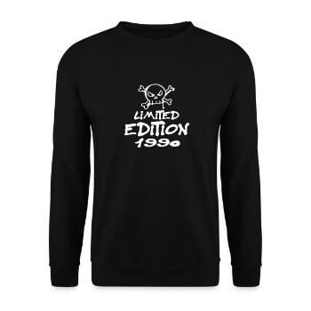 Limited Edition 1990 Geburtstag 1990 Geboren - Unisex Pullover - Schwarz - Vorne - Alina (178cm) & Michal (187cm)