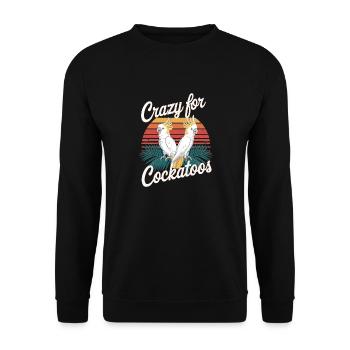 Verrückt Nach Kakadus Sonnenuntergang - Unisex Pullover - Schwarz - Vorne - Alina (178cm) & Michal (187cm)