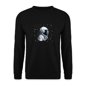 Astronaute - Sweat-shirt Unisexe - noir - Devant - Alina (178cm) & Michal (187cm)