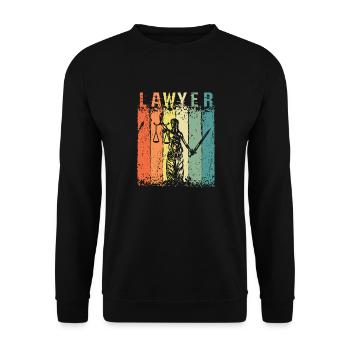 Rechtsanwalt Justiz Rechtsanwalt - Unisex Pullover - Schwarz - Vorne - Alina (178cm) & Michal (187cm)