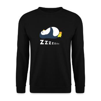 Zzzzzzz Winter Arktischer Seevogel Pinguin - Unisex Pullover - Schwarz - Vorne - Alina (178cm) & Michal (187cm)