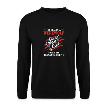 Werewolf - Unisex Sweatshirt - black - Front - Alina (178cm) & Michal (187cm)