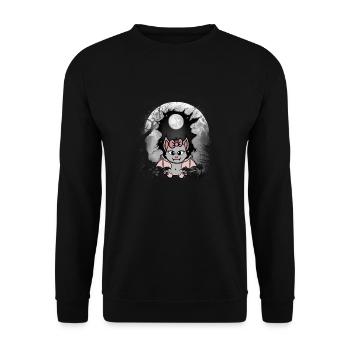 Child Halloween Bat Bats Kids - Unisex Sweatshirt - black - Front - Alina (178cm) & Michal (187cm)