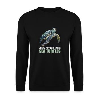 Sea Turtle Meeresschildkröten Meeresschildkröte - Unisex Pullover - Schwarz - Vorne - Alina (178cm) & Michal (187cm)
