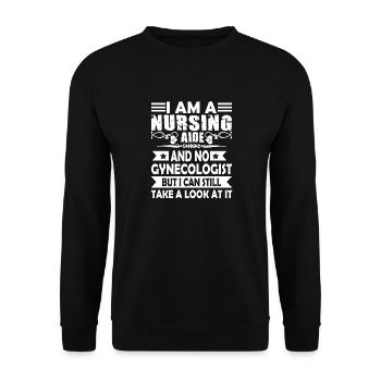 Nursing Aide I am A Nursing Aide - Unisex Sweatshirt - black - Front - Alina (178cm) & Michal (187cm)