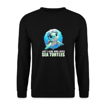 Sea Turtle Meeresschildkröten Meeresschildkröte - Unisex Pullover - Schwarz - Vorne - Alina (178cm) & Michal (187cm)