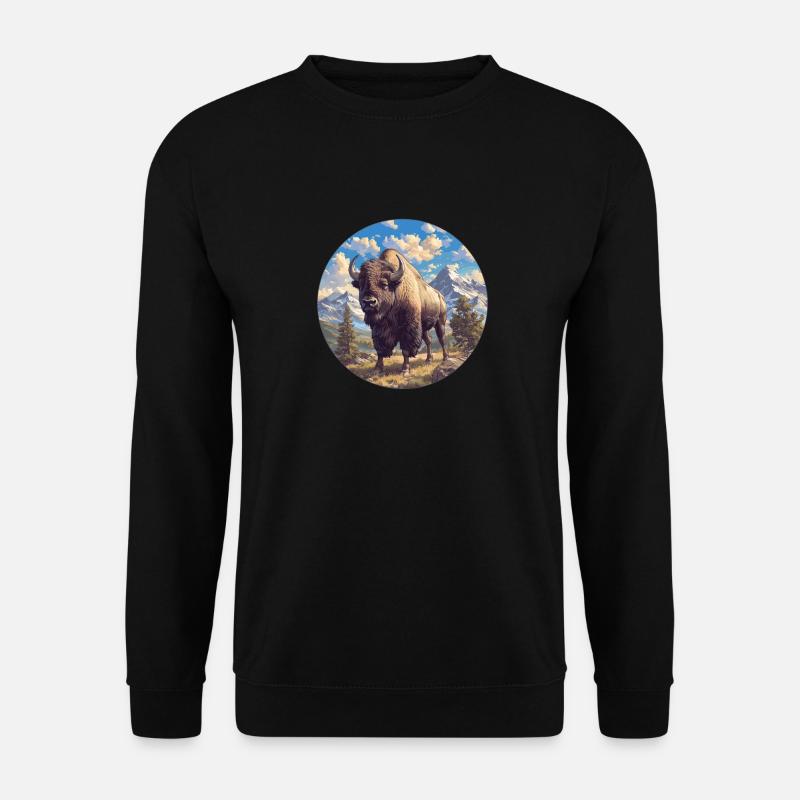 Bisons Bison - Unisex Pullover - Schwarz