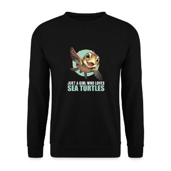 Sea Turtle Meeresschildkröten Meeresschildkröte - Unisex Pullover - Schwarz - Vorne - Alina (178cm) & Michal (187cm)
