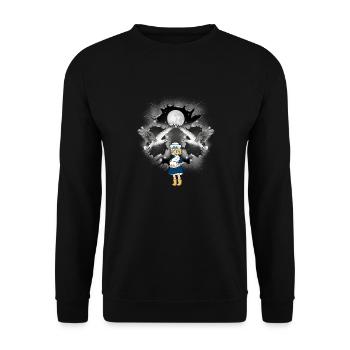 mystique maritime fille mouettes marin mouette - Sweat-shirt Unisexe - noir - Devant - Alina (178cm) & Michal (187cm)