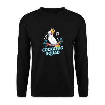 Cockatoo Squad Musikliebhaber Freunde - Unisex Pullover - Schwarz - Vorne - Alina (178cm) & Michal (187cm)