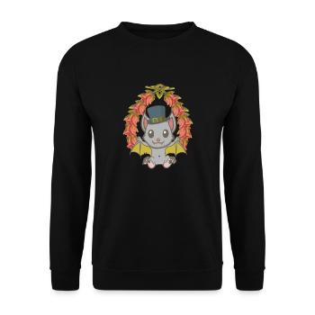 Halloween Bat Bats Kids Child - Unisex Sweatshirt - black - Front - Alina (178cm) & Michal (187cm)