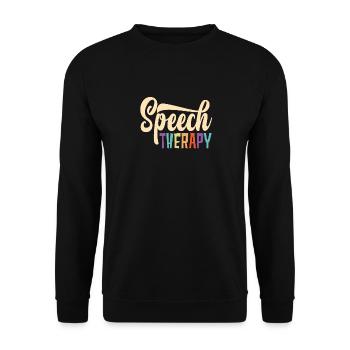 Orthophonie Lettres colorées - Sweat-shirt Unisexe - noir - Devant - Alina (178cm) & Michal (187cm)