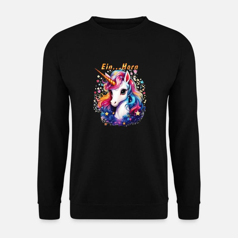 EIN...HORN - Unisex Pullover - Schwarz