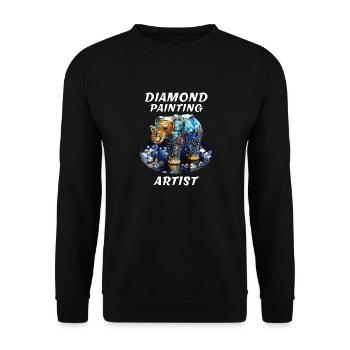DIAMOND ELEPHANT DIAMOND PAINTING ARTIST - Unisex Sweatshirt - black - Front - Alina (178cm) & Michal (187cm)